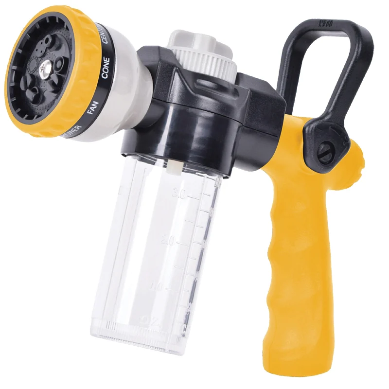 C7508 Spray Nozzle, Female, Zinc Alloy/TPR, Silver/Yellow, Large Lever - Landscapers Select