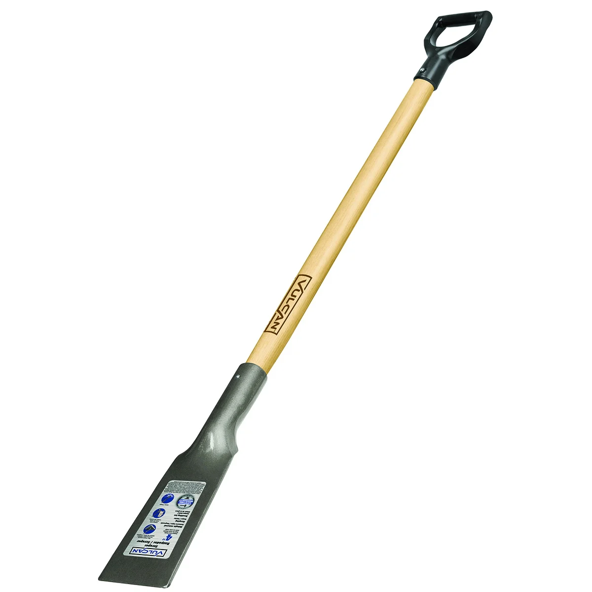 34551 SCR-4D Heavy-Duty Sidewalk Scraper, 4 in W Blade, Steel Blade, Wood Handle, D-Shaped Handle