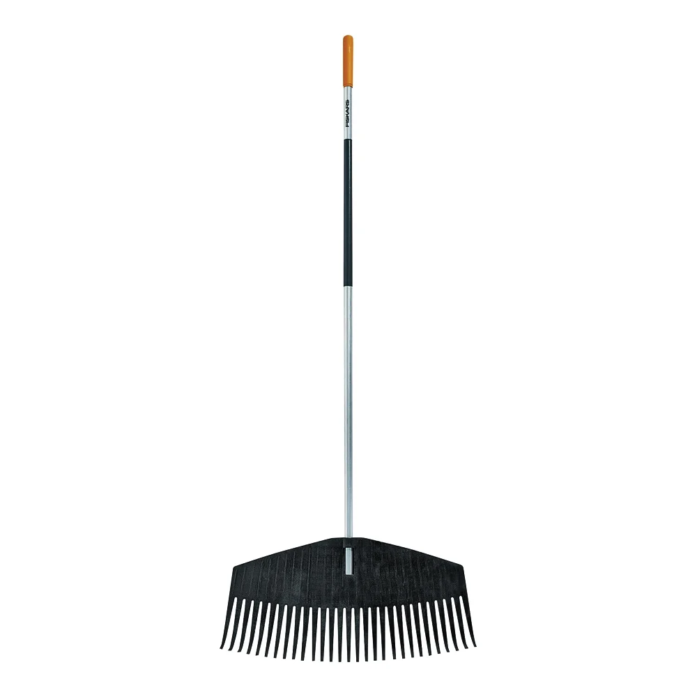 96605935 Leaf Rake, Plastic Tine, 29-Tine, Aluminum Handle, 67 in L Handle