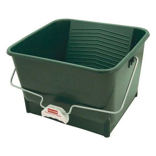 8616 Paint Roller Bucket, 4 gal, Polypropylene, Green, Comfort-Grip Handle