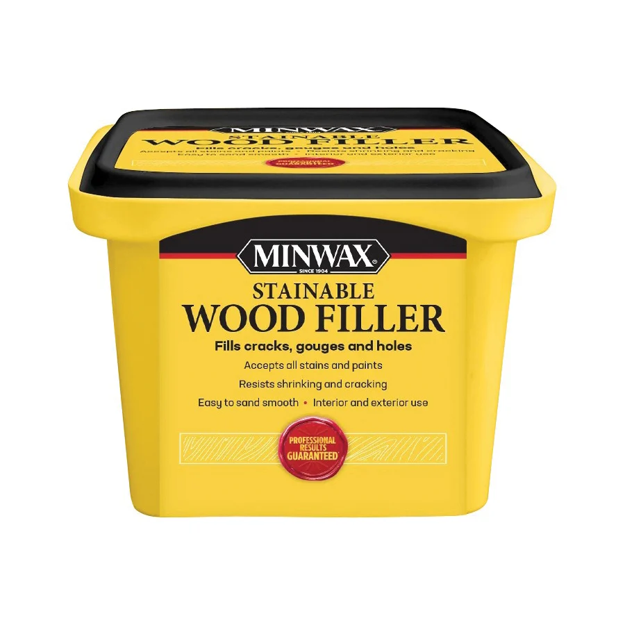 42853000 Wood Filler, Solid, Natural, 16 oz - Minwax