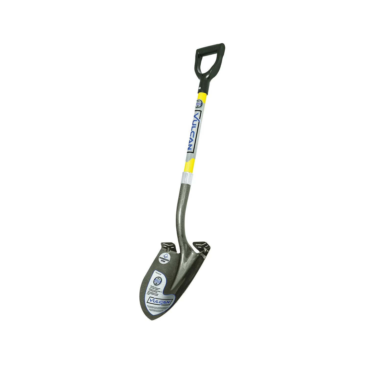 34542 PRY-F Shovel, Steel Blade, Fiberglass Handle, D-Shaped Handle, 29 in L Handle