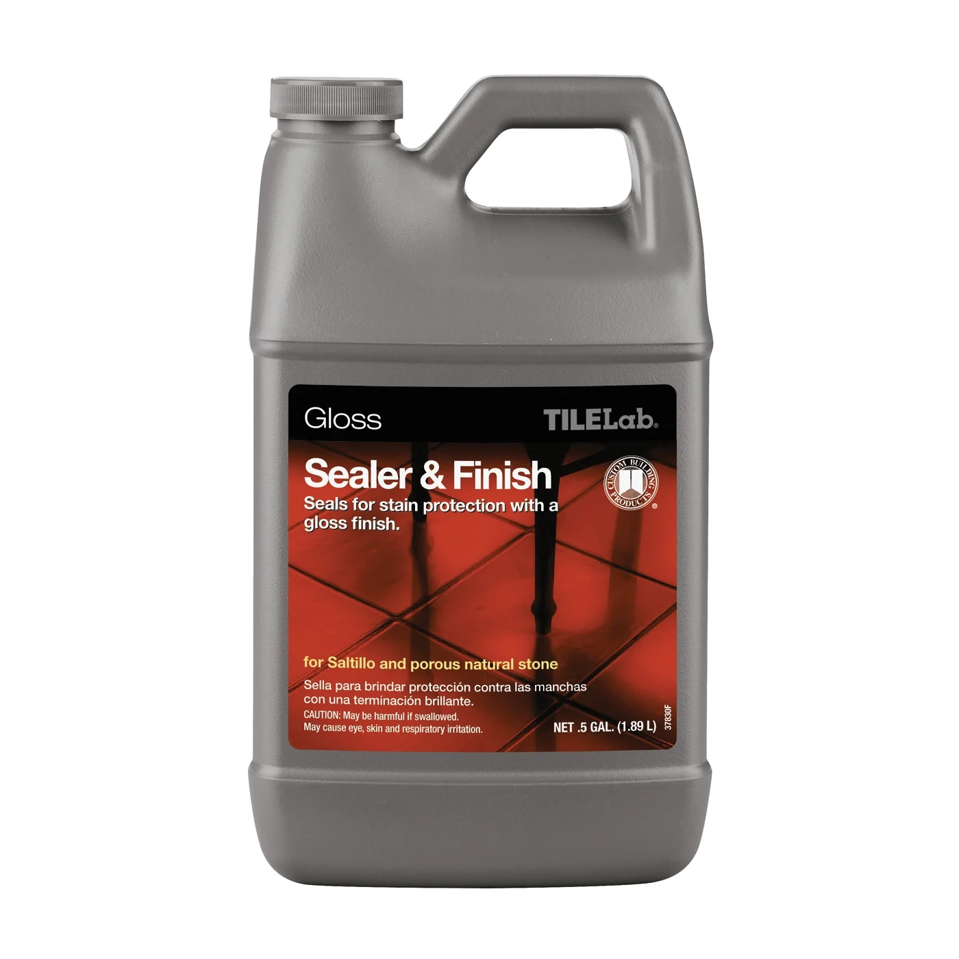 Custom TLGLSSHG Tile and Grout Sealer, Gloss, Liquid, Clear, 0.5 gal, Bottle - TileLab