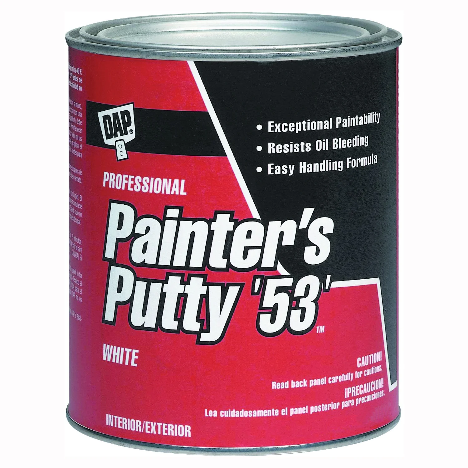 12242 Painter's Putty, Paste, Musty, White, 1 pt Tub - DAP