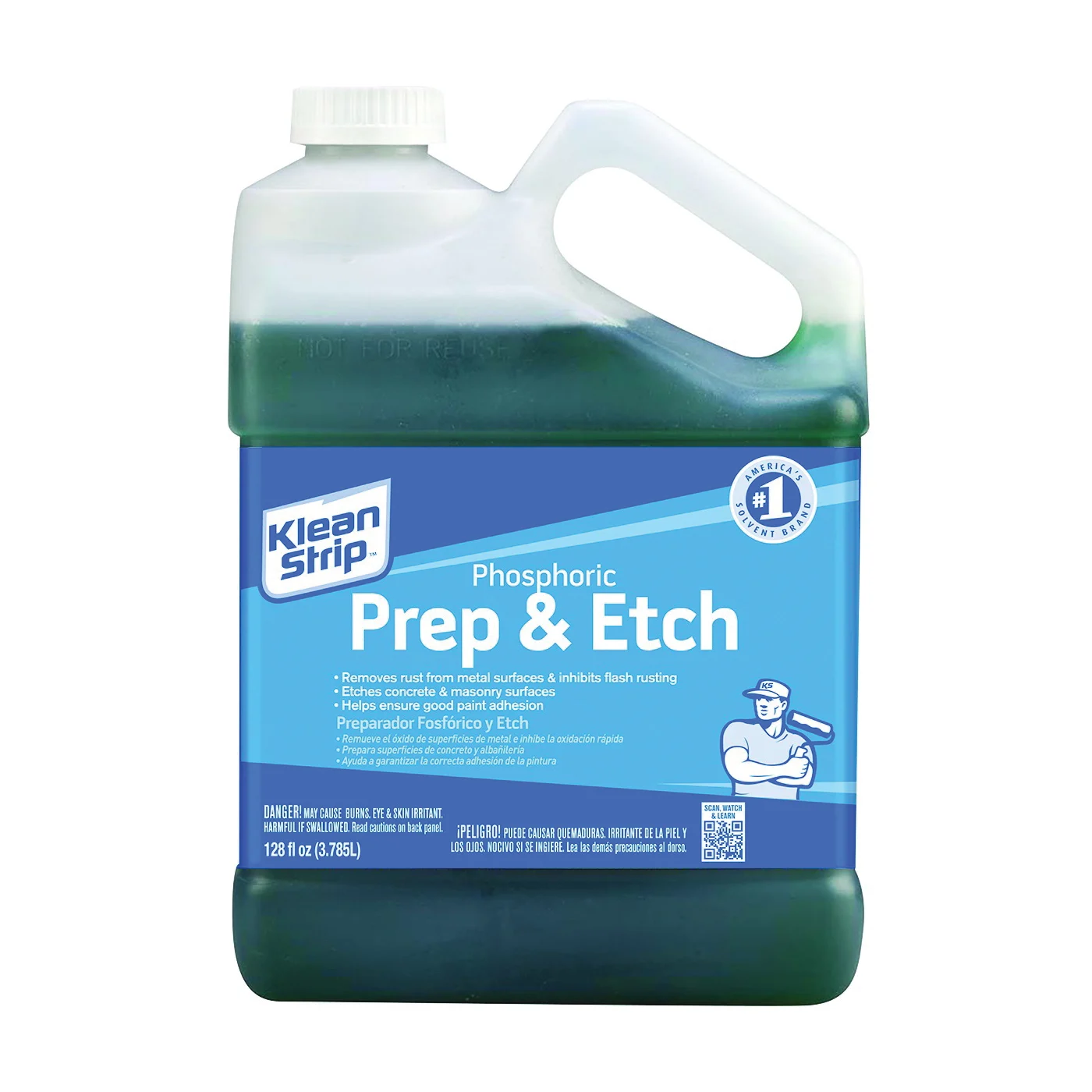 GKPA30220 Phosphoric Prep and Etch, Liquid, Green, 1.25 gal, Bottle - Klean Strip