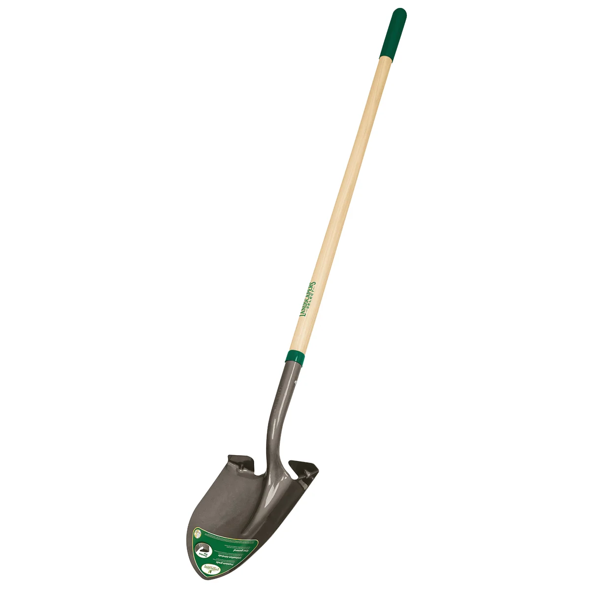 34602 Shovel, 16 ga, Wood Handle, Cushion Grip Handle, 48 in L Handle - Landscapers Select