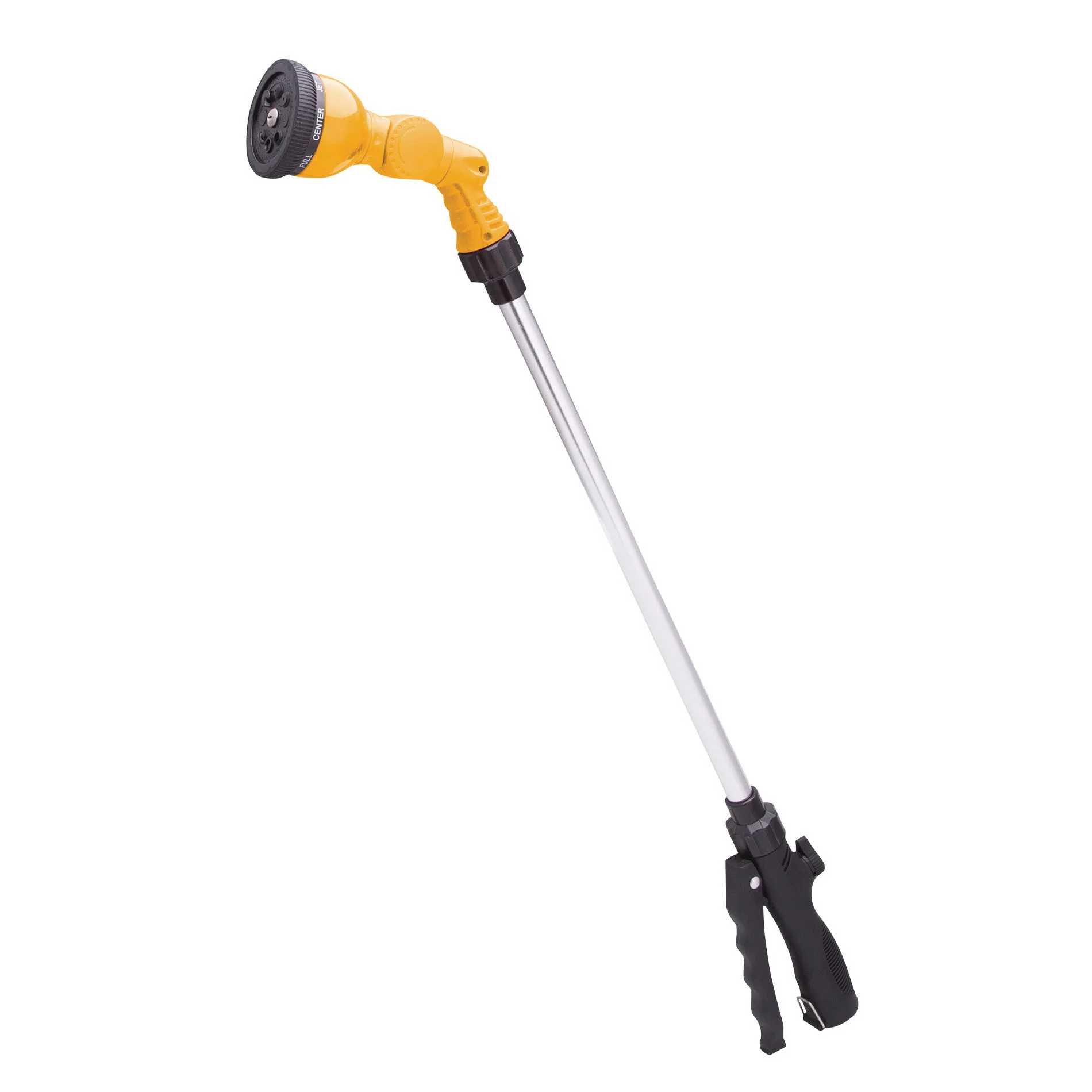 GW-53571A Watering Wand, 8 -Spray Pattern, Full, Center, Jet, Mist, Angle, Shower, Flat, Cone, Yellow