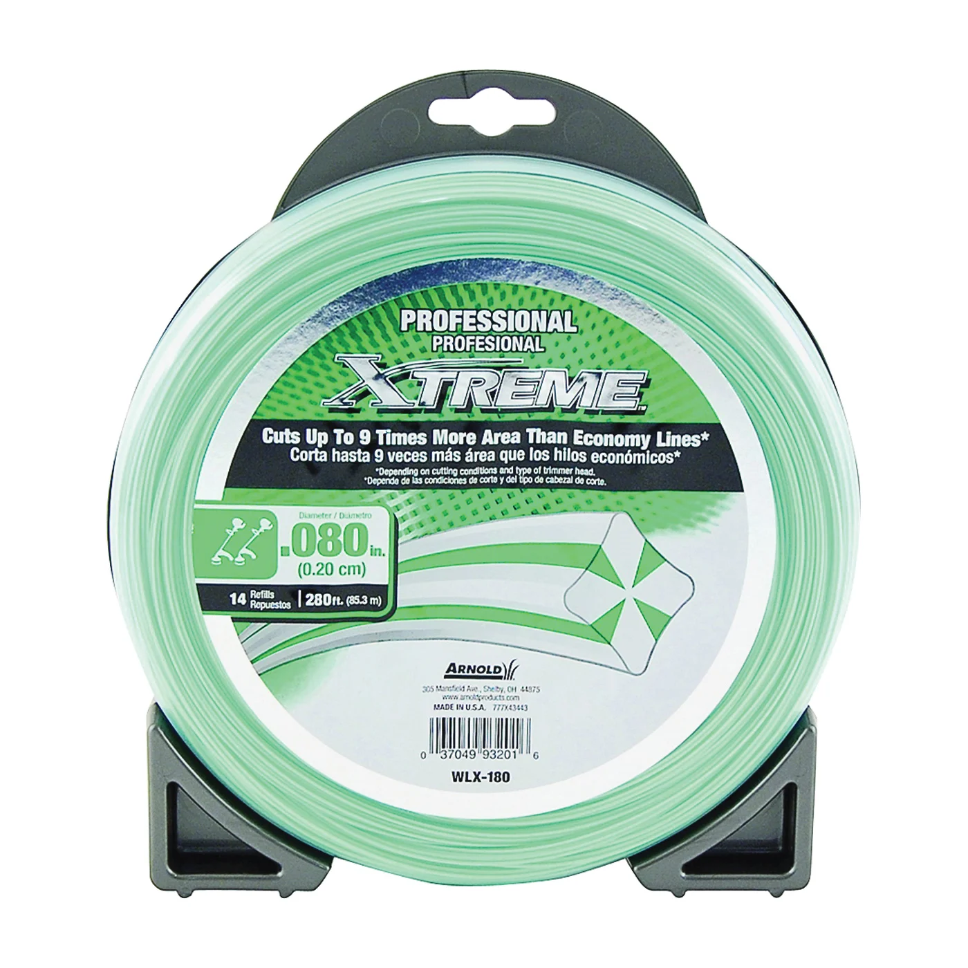Professional Series WLX-180 Trimmer Line, 0.08 in Dia, 280 ft L, Monofilament