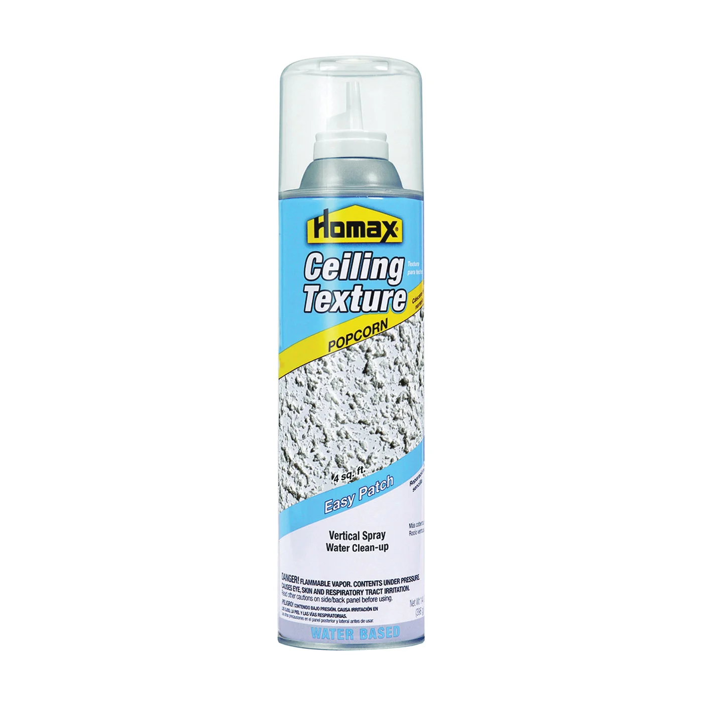 4094 Ceiling Popcorn Easy Path Spray Texture, Liquid, White, 14 oz Can - Homax