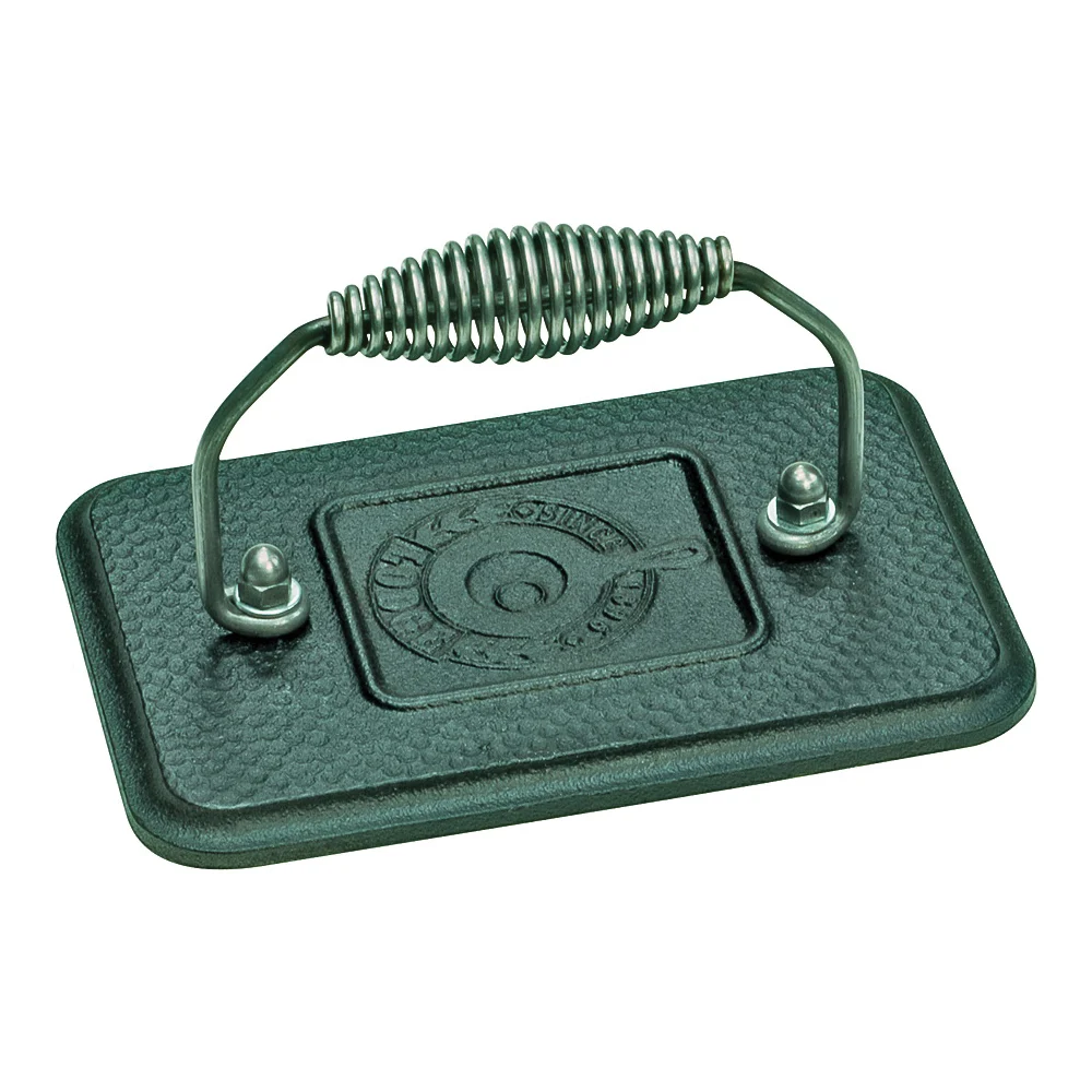 LGP3 Grill Press, 6-3/4 in L, 4-1/2 in W, Rectangular, Iron, Cool Grip Handle