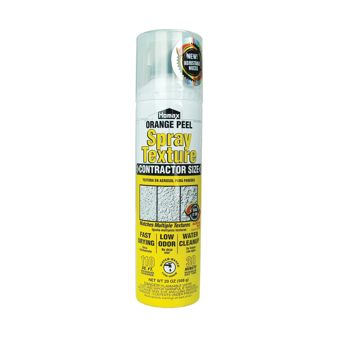 4092-06 Orange Peel Wall Texture, Liquid, Ether, Gray/White, 20 oz Aerosol Can