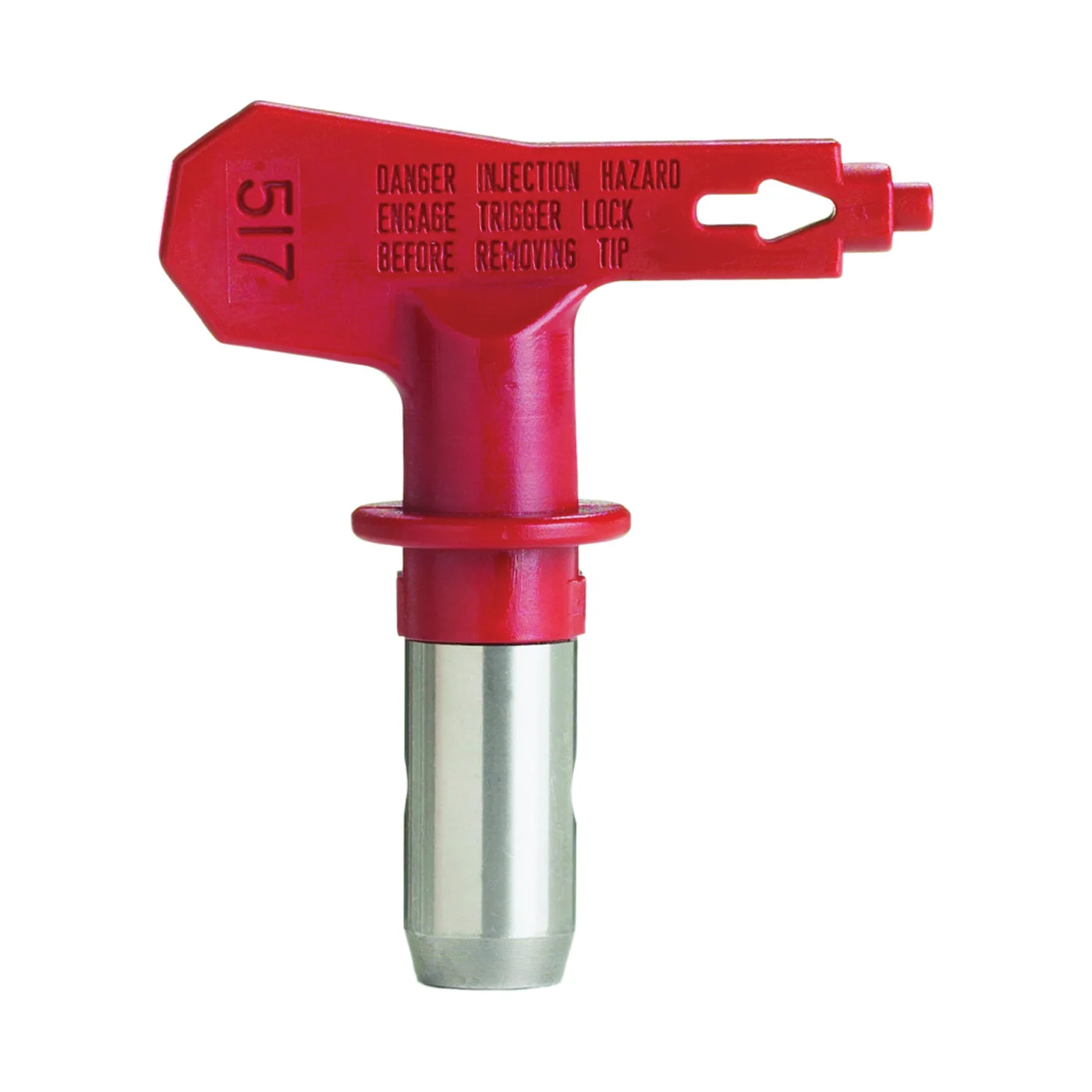 662-517 Paint Sprayer Tip, 10 to 12 in W Fan, Red, 0.017 in Tip, Tungsten Carbide