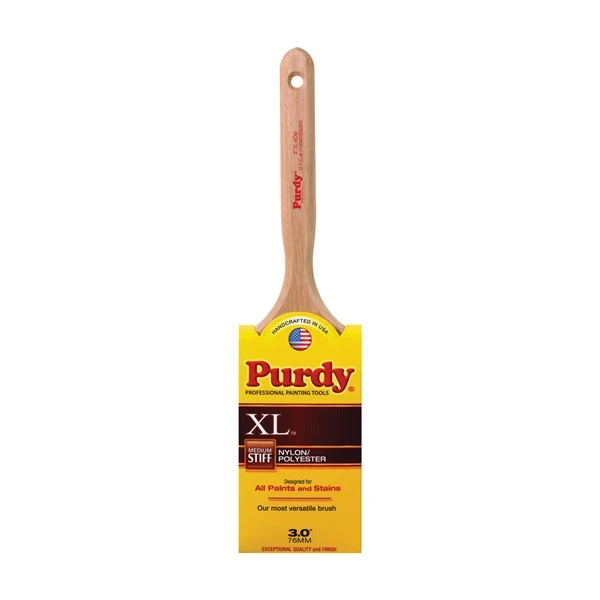 XL Bow 144064330 Trim Brush, 3 in W, Nylon/Polyester Bristle, Fluted Handle - Purdy