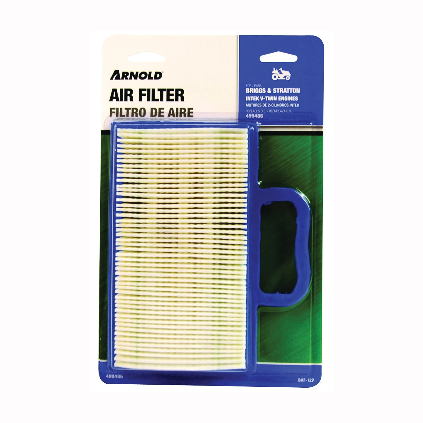BAF-127 Replacement Air Filter with Pre-Cleaner, Paper Filter Media, 7-1/4 in L x 6 in W x 1-1/2 in H
