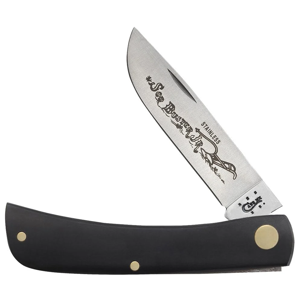 00095 Folding Pocket Knife, 2.8 in L Blade, Stainless Steel Blade, 1-Blade, Smooth Handle, Black Handle