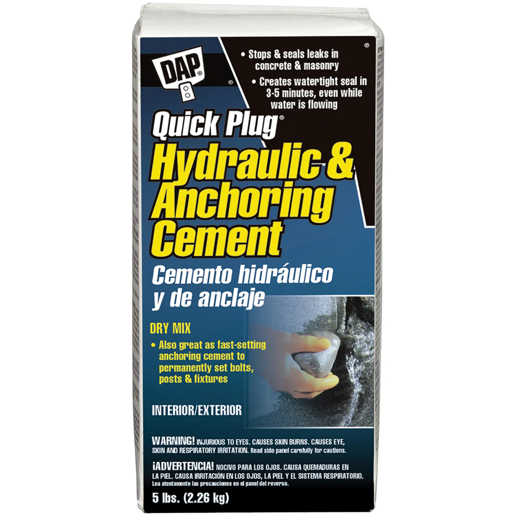 14086 Hydraulic and Anchoring Cement, Powder, Gray, 28 days Curing, 5 lb Box - DAP