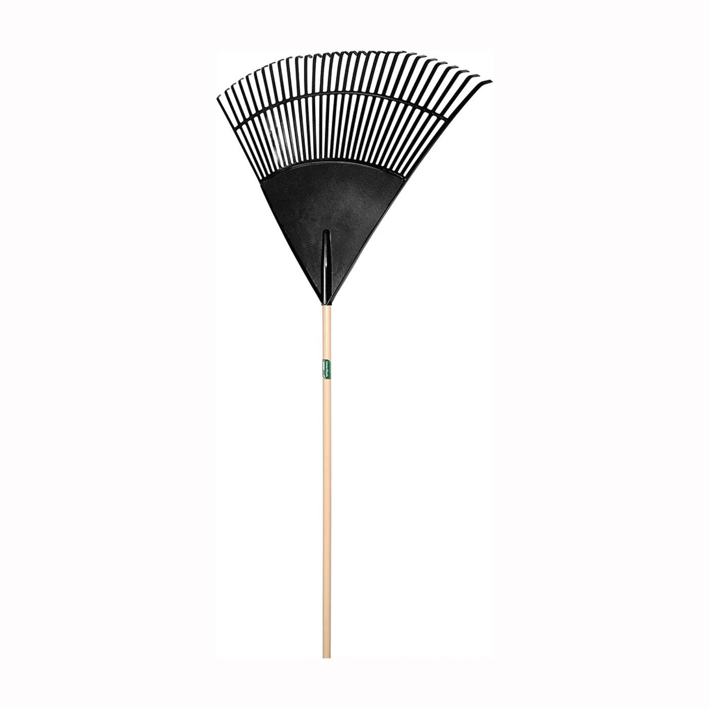 64169 Leaf Rake, Polypropylene Tine, 30-Tine, Hardwood Handle, 48 in L Handle