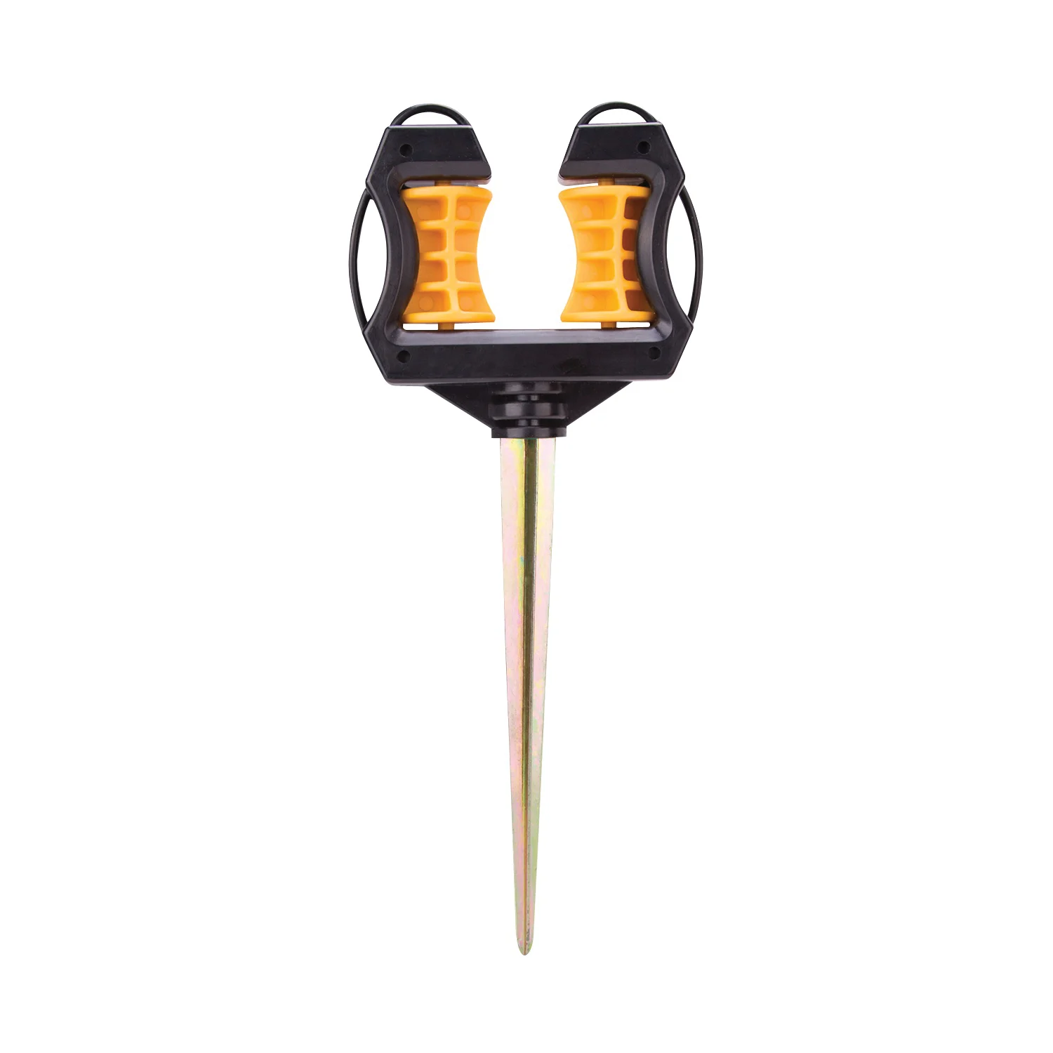 GM-203 Hose Guide, 10-5/8 in OAL, Plastic Guide, Metal Spike, Black/Yellow