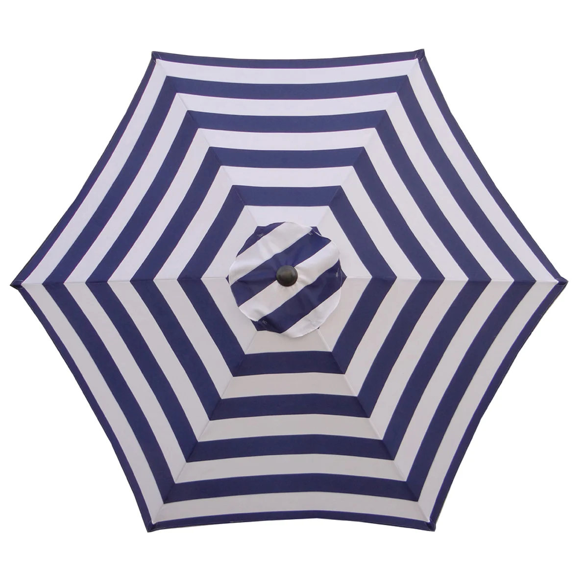 UM90BKOBD18/WT Umbrella, 2.5m/98.43 in H, 8.9 ft W Canopy, 8.9 ft L Canopy, Round Canopy, Navy/White Fabric - Seasonal Trends