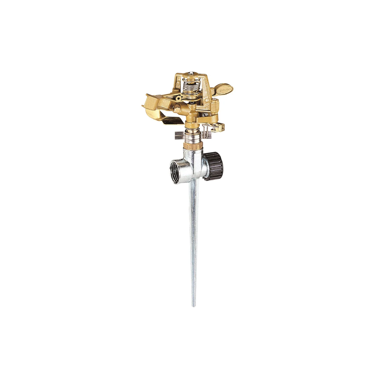 GS81713L Lawn Sprinkler with Spike, Female, Round, Zinc - Landscapers Select