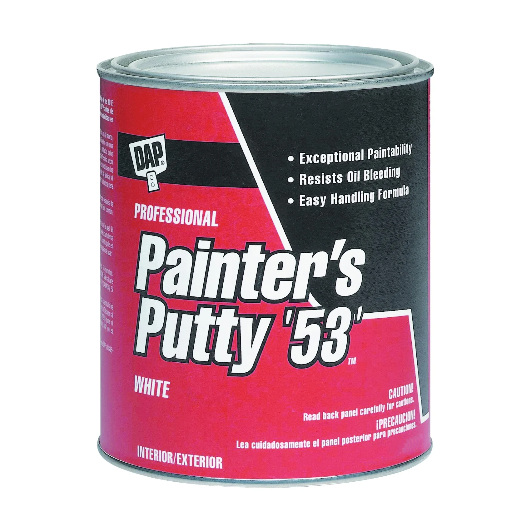 12244 Painter's Putty, Paste, Musty, White, 1 qt Tub - DAP