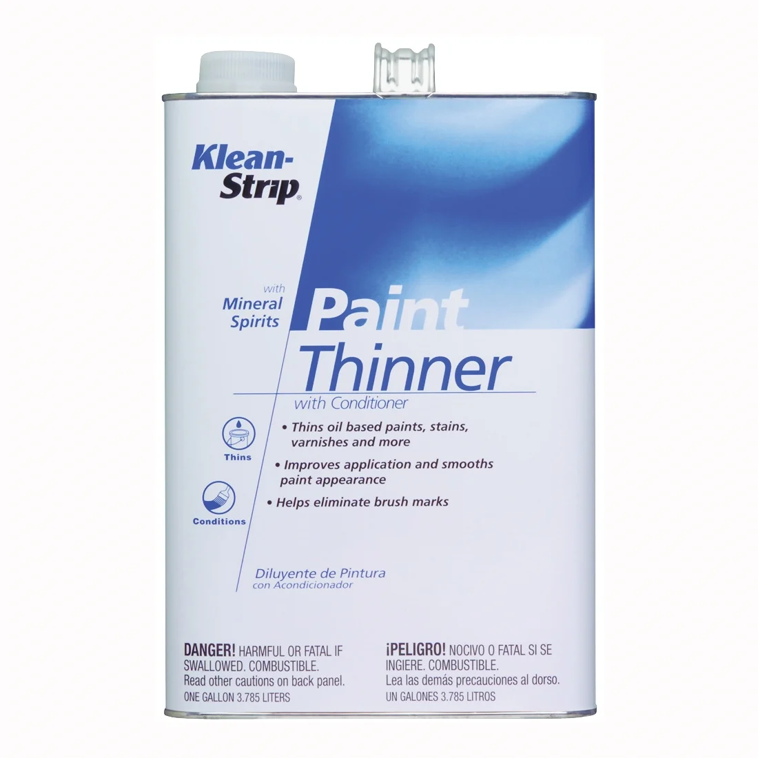 GKPT94002P Paint Thinner, Liquid, Water White, 1 gal Can - Klean Strip