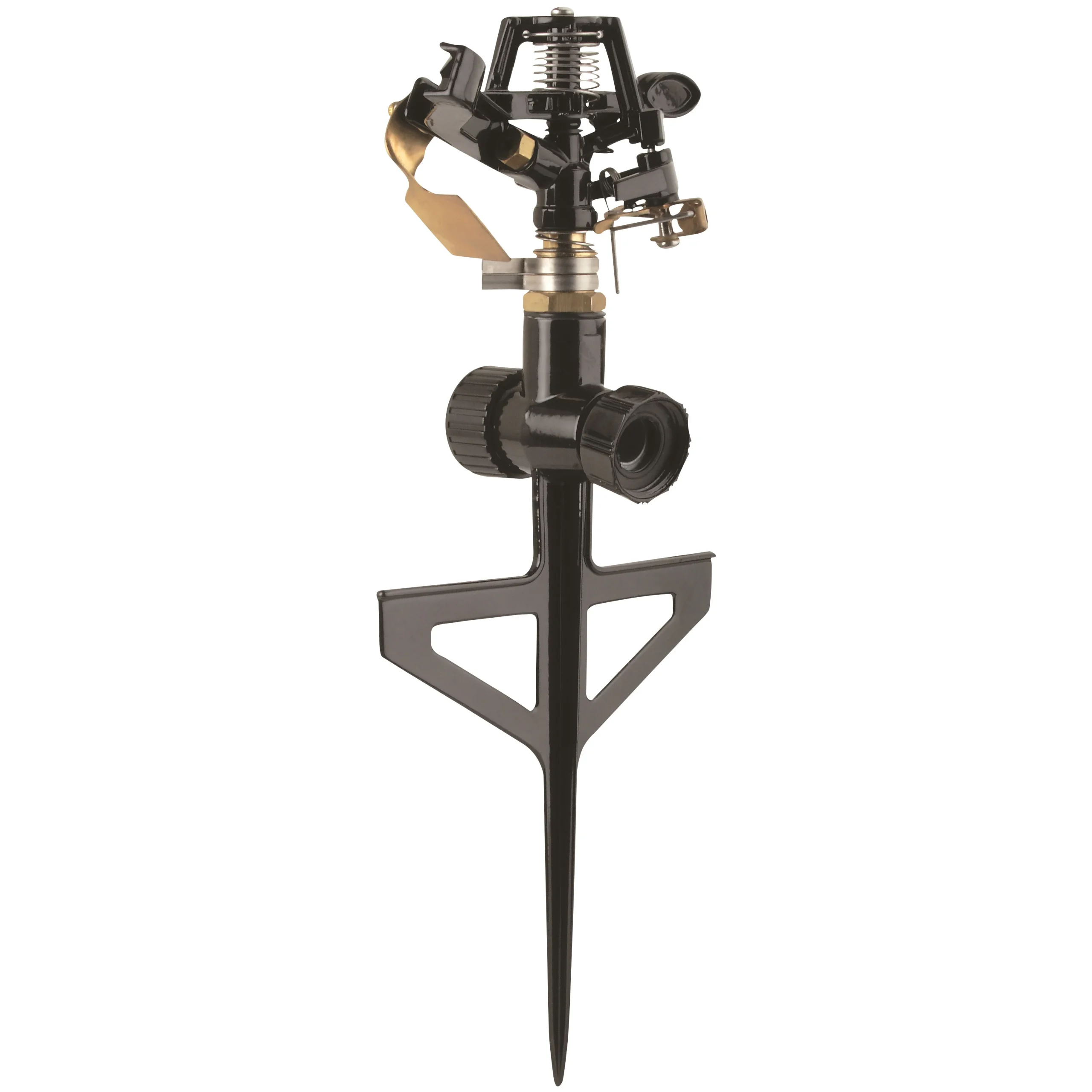 GS8170 Sprinkler with Step Spike, Female, Round, Zinc - Landscapers Select