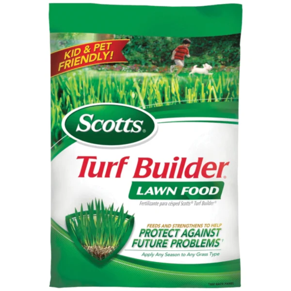 Turf Builder 22305 Lawn Food, Granular, Fertilizer, 5000 sq-ft, 12.6 lb Bag, 32-0-04 N-P-K Ratio