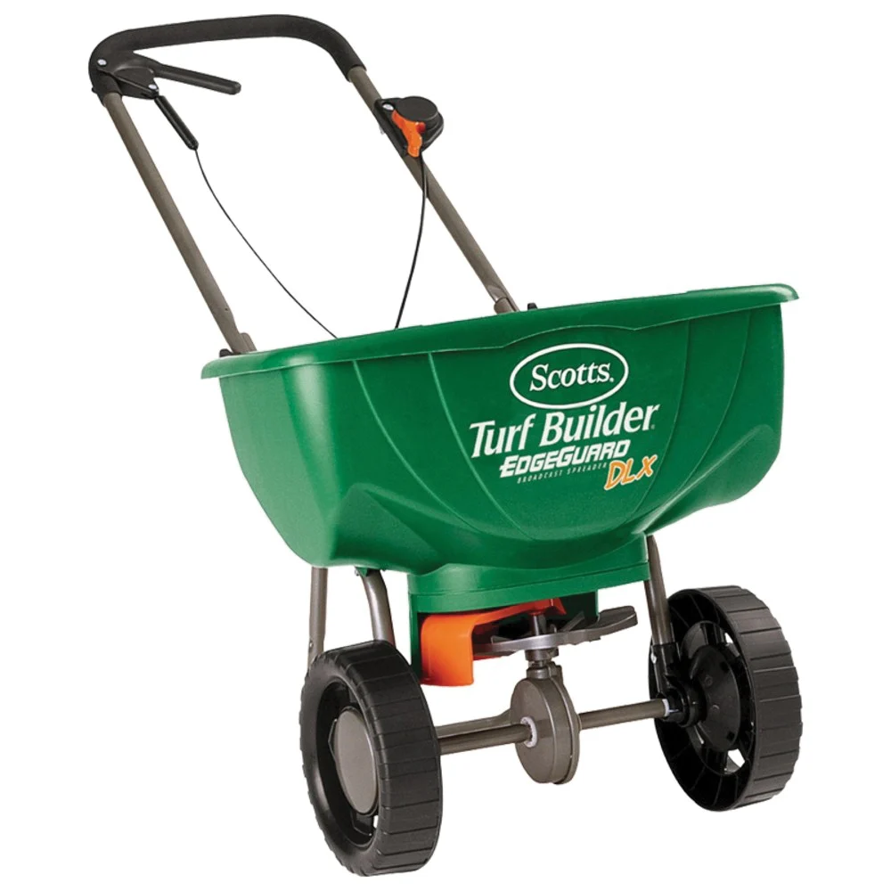 76232 Broadcast Spreader, 10,000 sq-ft Coverage Area, High-Traction Wheel