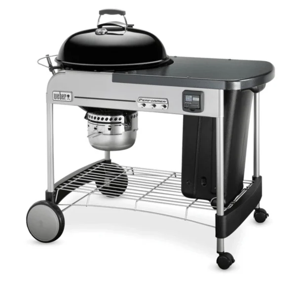 Performer 15401001 Premium Charcoal Grill, 2 -Grate, 363 sq-in Primary Cooking Surface, Black, CharBin Storage