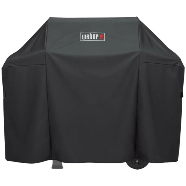 7139 Premium Grill Cover, 51 in W, 17.7 in D, 42 in H, Polyester, Black - Weber