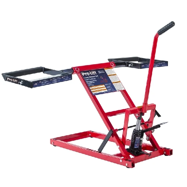 T-5355A Mower Lift, 23 in Lift, 550 lb, Steel, Red