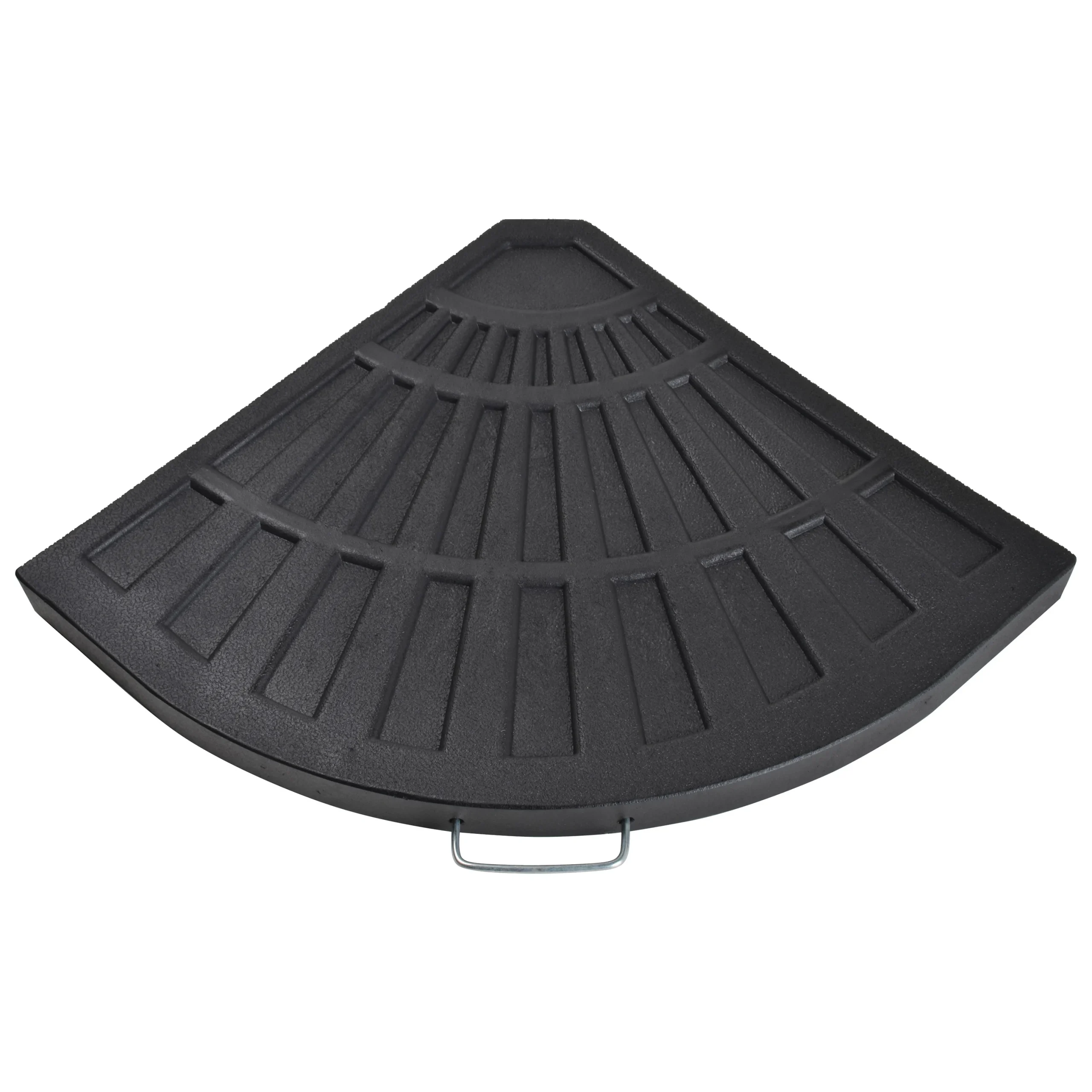 59941 Offset Umbrella Base, 1.57 in H, Triangle, Resin/Steel/Plastic, Black - Seasonal Trends