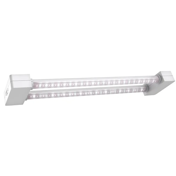 GLP24FS/19W/LED Grow Light, 0.158 A, 120 V, 2-Lamp, LED Lamp, 1200 Lumens, 3300 K Color Temp, White
