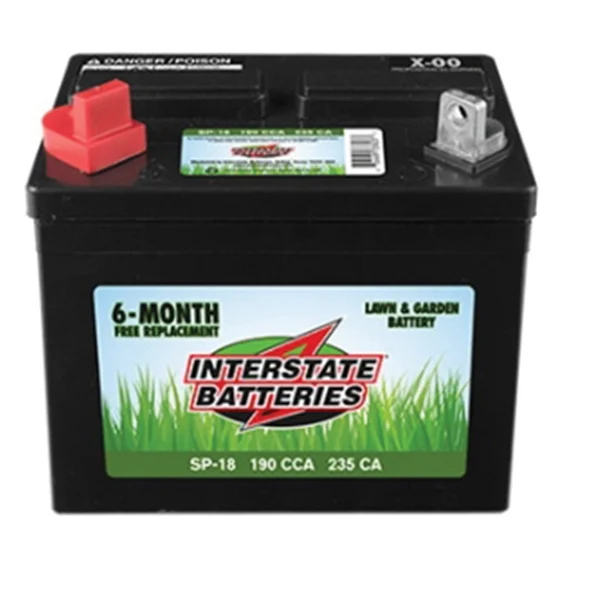 SP-18 Lawn and Garden Battery, Lead-Acid, 7-3/4 x 5-3/16 x 7-5/16 in