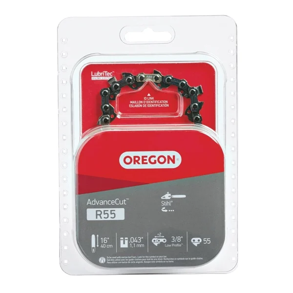 AdvanceCut R55 Chainsaw Chain, 16 in L Bar, 0.043 in, 3/8 in TPI/Pitch, 55-Link