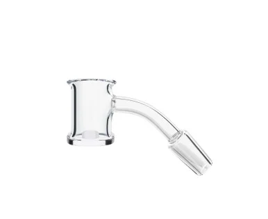 Funnel Top Core Reactor Quartz Banger: 14mm Male 45 Degree 4mm Thick Bottom - Blue Blood