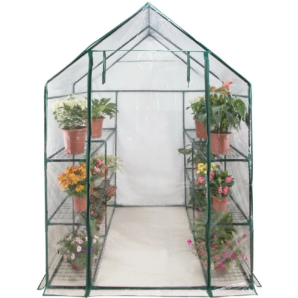 GHLPS Green House, 56.5 in L, 56.5 in W, 75 in H, Zippered Access Door - Landscapers Select
