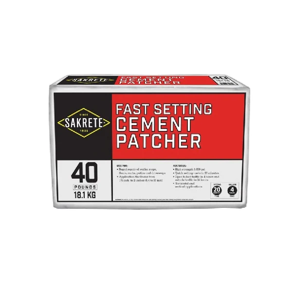 5271 Fast Setting Cement Patcher, Gray, 40 lb - Sakrete