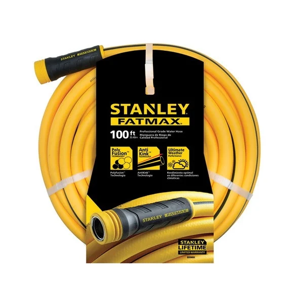 Stanley BDS6652 Garden Hose, 5/8 in, 100 ft L, Polyurethane/PVC, Yellow