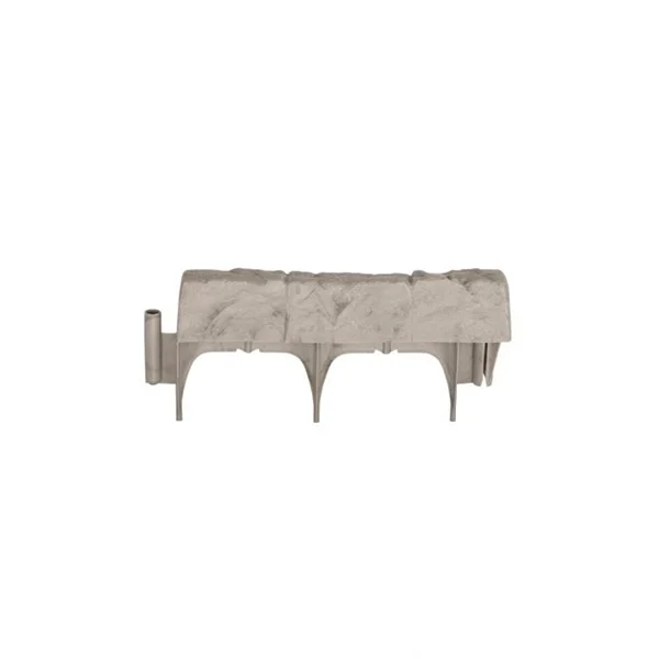 Border Stone BSE10TG Border Edging, 10 ft L, 5-3/4 in H, Resin, Gray, Stone