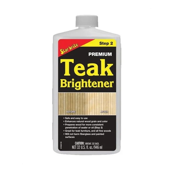 081532 Teak Brightener, Liquid, Characteristic, Clear, 32 oz - Star brite