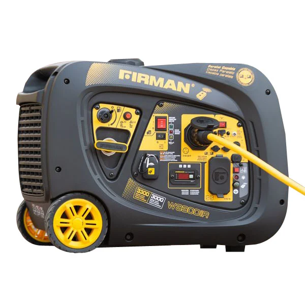 Whisper Series W03083 Inverter Generator, 20 to 30 A, 120 VAC, Gasoline, 1.8 gal Tank, 10 hr Run Time - Firman