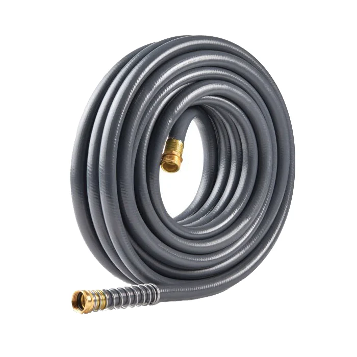 874751-1001 Garden Hose, 5/8 in, 75 ft L, PVC, Gray