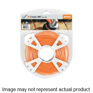 0000 930 2340 Trimmer Line, 0.095 in Dia, 280 ft L, Polymer Blend, Orange - Stihl