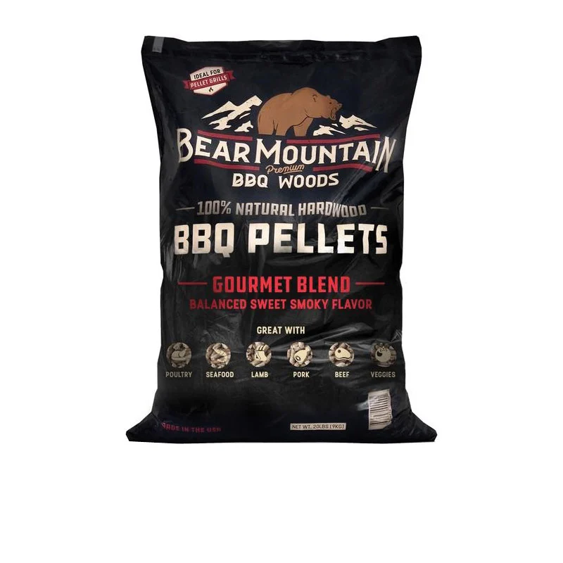 FK99 Series BBQ Pellet, Gourmet Blend, 20 in L, Hardwood, 20 lb Bag - Bear Mountain