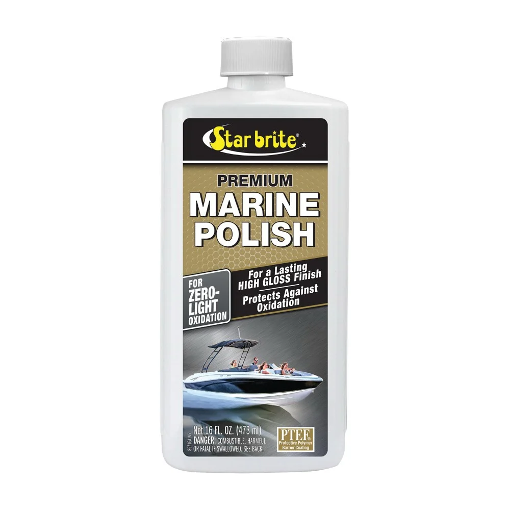 085716PW Premium Marine Polish, Liquid, Coconut, White, 16 oz Bottle - Star brite