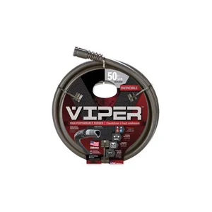 Viper CELVP58100 Garden Hose, 5/8 in, 100 ft L, Rubber, Black - Element