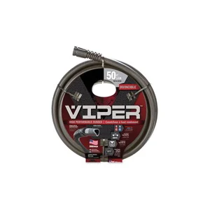 Viper CELVP58050 Garden Hose, 5/8 in, 50 ft L, Rubber, Black - Element