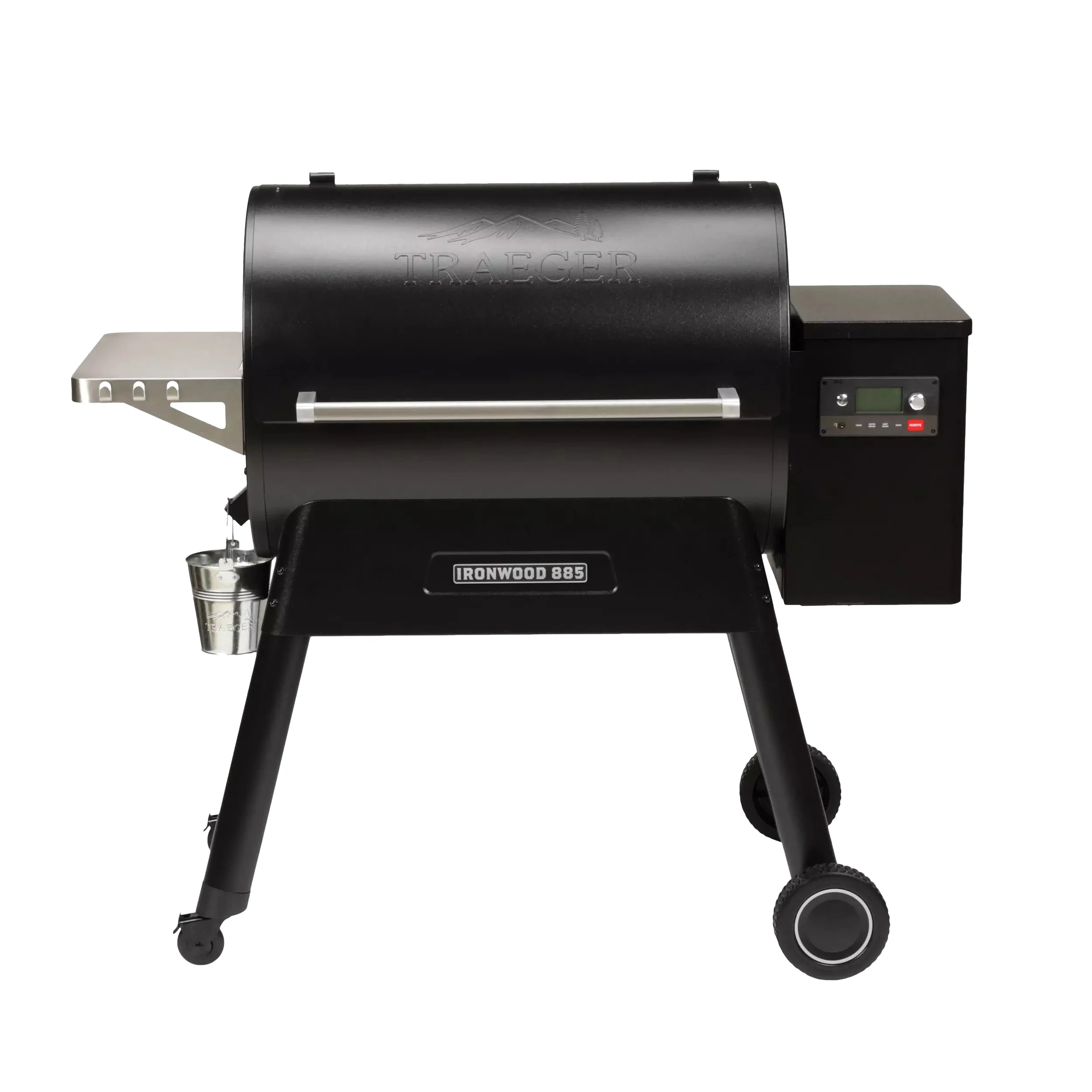 IromWood 885 Series TFB89BLF Pellet Grill, 38,000 Btu, 570 sq-in Primary Cooking Surface, Steel Body, Black